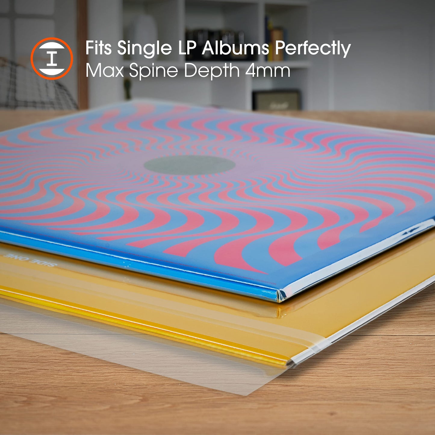 50x 12 Inch Single LP Resealable Clear Outer Vinyl Record Sleeves | Clarity Blake Covers Fit Single 12” Albums & LPs