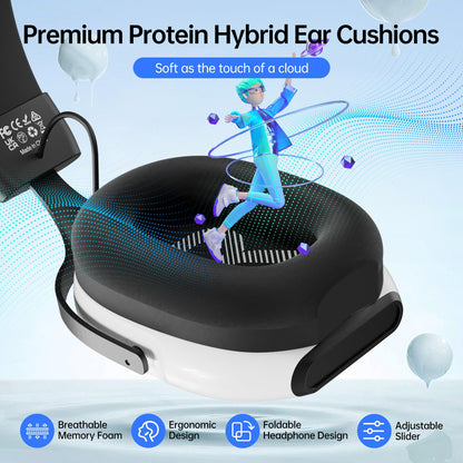 CASLSI Gaming Headsets with Mic for Xbox,PS4,PS5,Switch,PC,7.1 Surround Sound Gmaing Headphones with Noise Cancelling Microphone,50MM Dynamic Drivers, 3.5MM Audio Jack-White