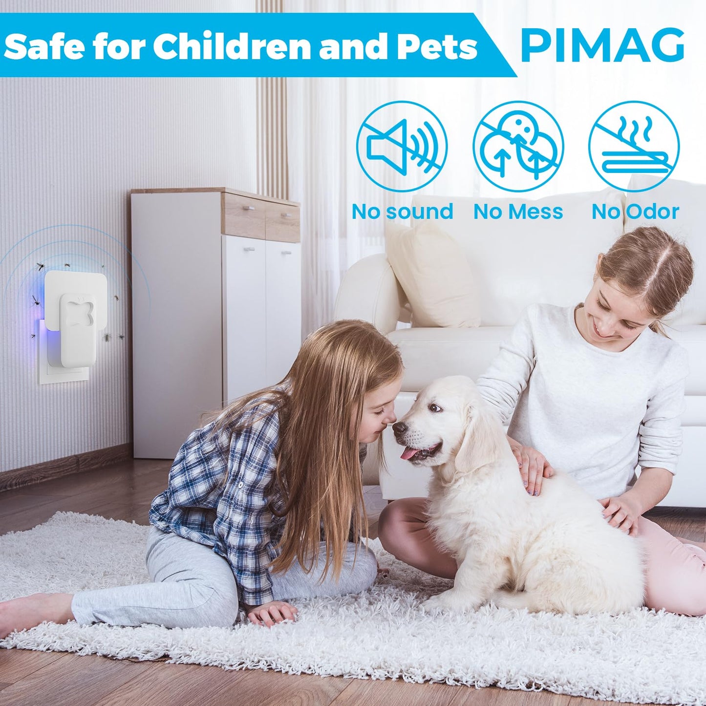 Fruit Fly Traps for Indoors, (4 Device + 12 Refills), Flying Insect Trap for Gnats, Flies, Moths, Gnat Killer Plug-in Light Bug Zapper Indoor, Gnat Traps for House Indoor