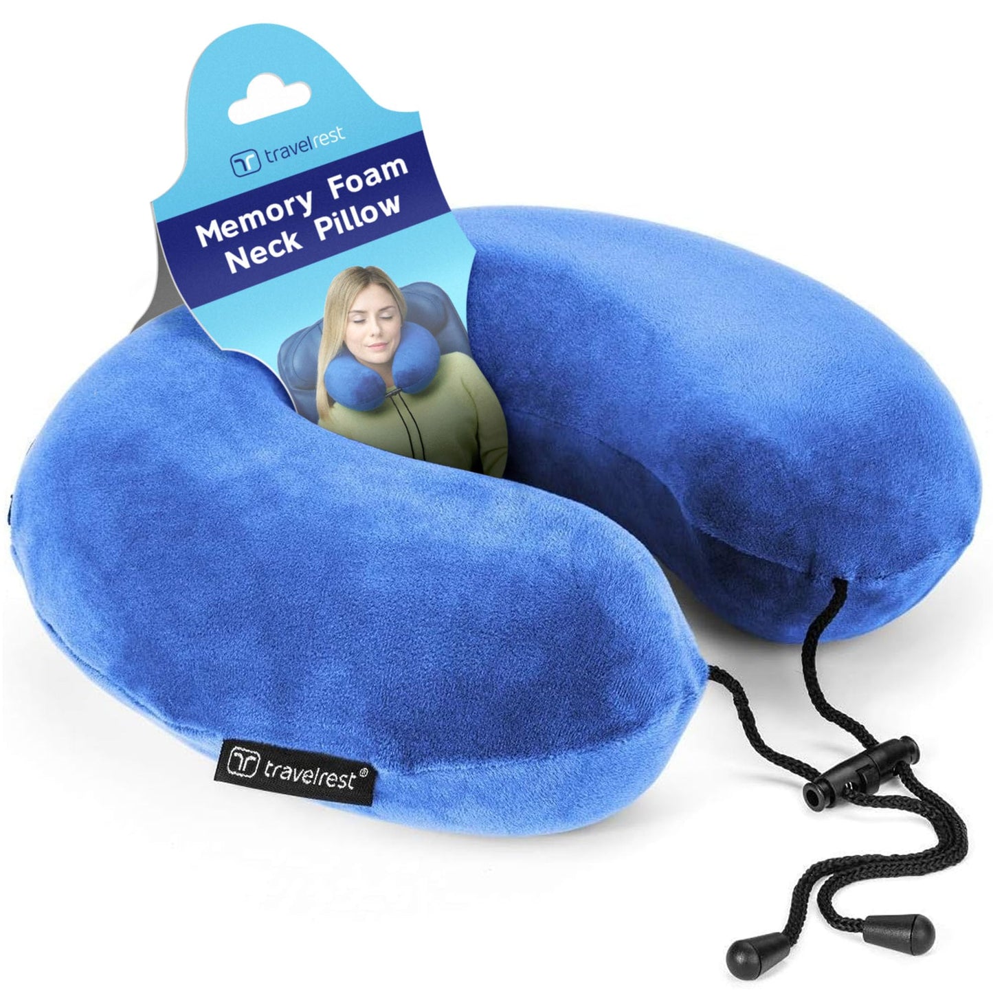 TRAVELREST Nest Neck Pillow Travel Essentials - Memory Foam Pillow and Patented Design, Support for Long Flights, Travel Accessories, Comfortable and Compact, Washable, Attaches to Luggage - Gray