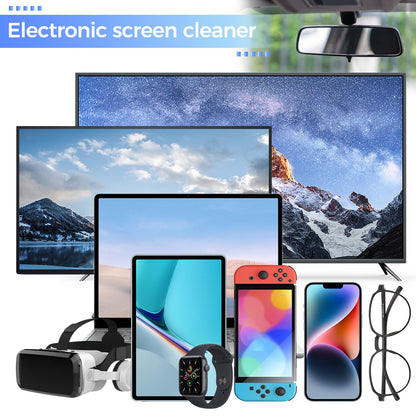 JiaTeums TV Screen Cleaner, Non-Drip Touchscreen Spray with Wiper for CD Disc Laptop Phone Tablet Computer Lens(200ml)