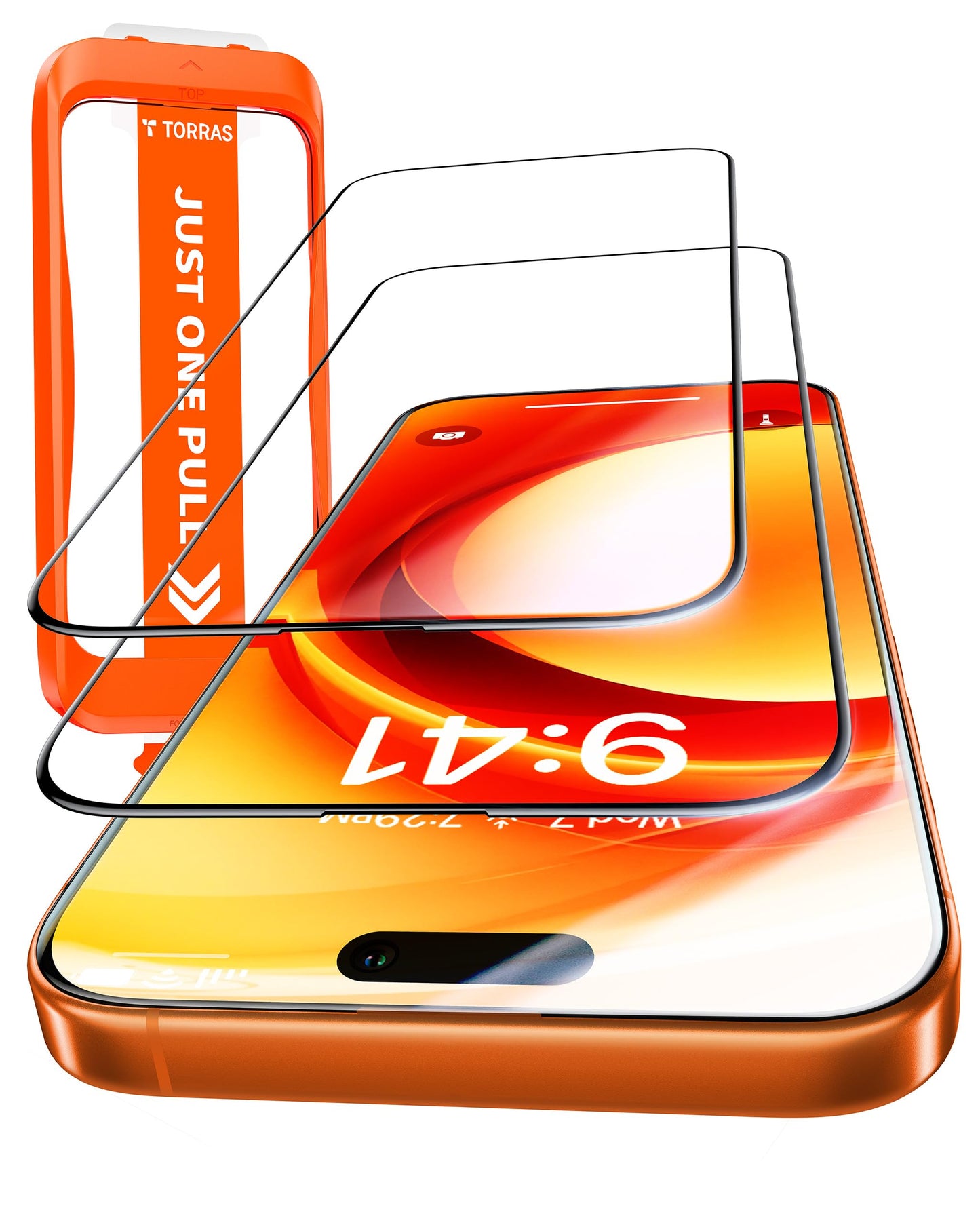 TORRAS Precision-Fit for iPhone 17 Pro Max Screen Protector 3.66m Military Shatterproof, 9H Anti-Scratch, Full Screen Tempered Glass, No Bubbles No Dust Screen Protector for iphone 17 pro max 2 Pack