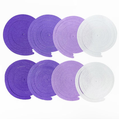 36Pcs Purple Hanging Swirl Decorations Ombre Purple Felt Swirl Streamer Spiral Ceiling Garland for Lavender Lilac Violet Birthday Wedding Bachelorette Baby Shower Graduation Holiday Hen Party Supplies