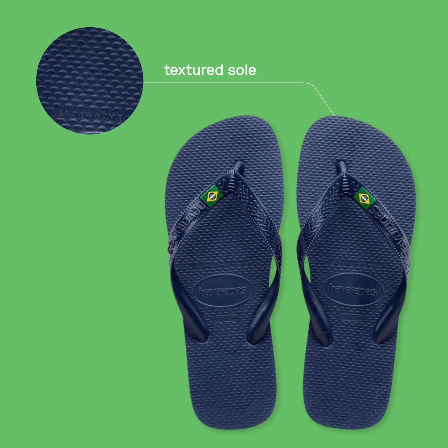 Havaianas - Top Brasil, Comfortable, Durable and Lightweight Flip-Flops, with Non-Slip Sole, Brazilian Flag on the Straps, Adults Unisex