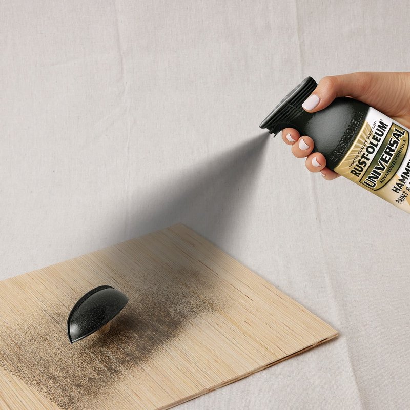 Rust-Oleum 245217 Universal All Surface Hammered Spray Paint, 12 oz, Black