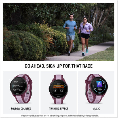 Garmin Forerunner 165 Music GPS 43mm Running Smartwatch, Lightweight, AMOLED Touchscreen, Advanced Training & Insights, Safety & Tracking Features, up to 11 days Battery Life, Black