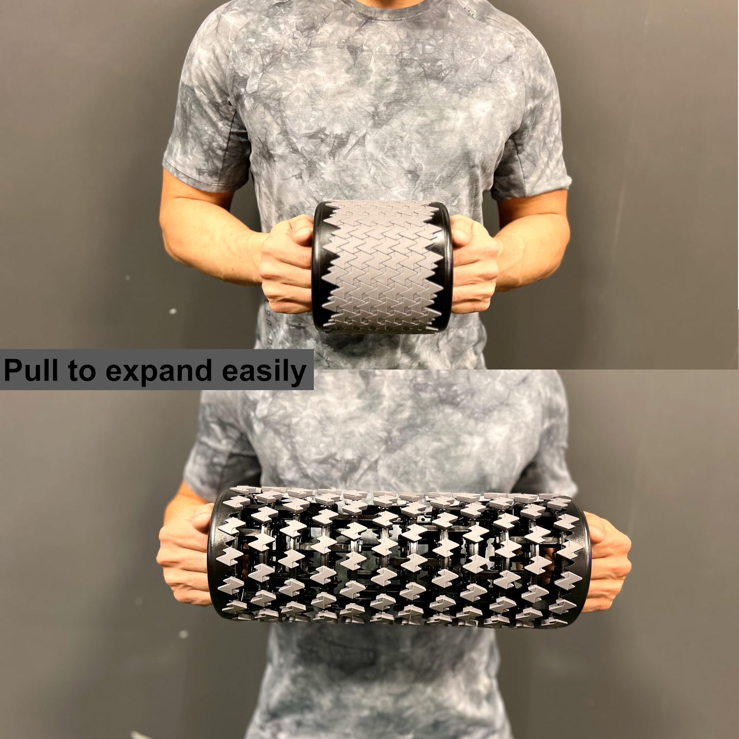 Collapsible Foam Roller for Exercise and Recovery (13 Inches), Easily Portable at 5.5 inches (Gray)