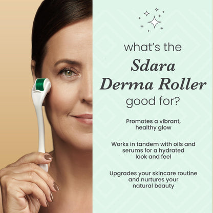 Derma Roller Microneedling Roller for Face - Includes Free Storage Case (Pack of 1) Unisex
