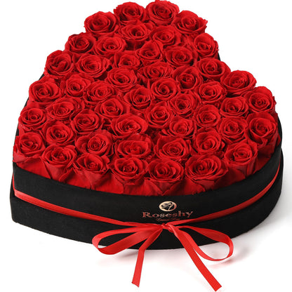 Valentines Day Flowers Roses Gifts for Her,16pcs Red Forever Preserved Roses in Heart Shape Gift Box,Valentines Day Delivery Prime Gifts-Roses Gifts for Women,Mom.