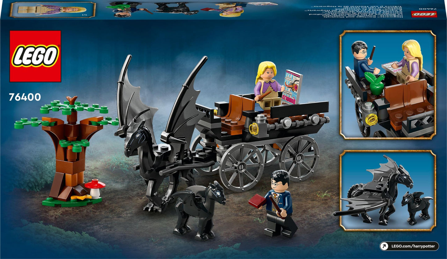 LEGO 76400 Harry Potter Hogwarts Carriage & Thestrals Set, Building Toy for Kids 7 Plus Years Old with 2 Winged Horse Figures and Luna Lovegood Minifigure