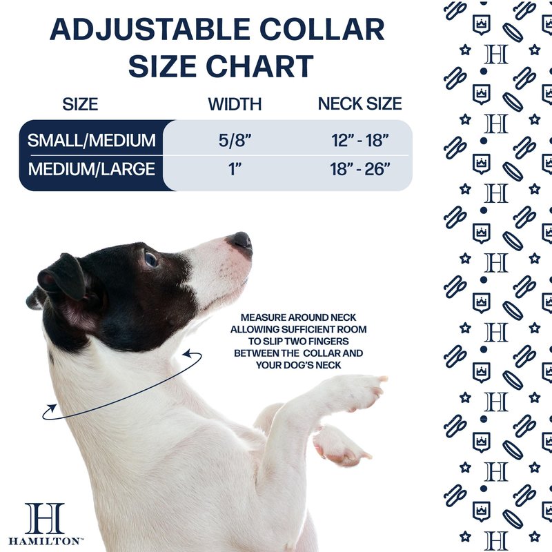 Hamilton Adjustable Waterproof Dog Collar, Orange Camouflage, 5/8" Wide, Small/Medium