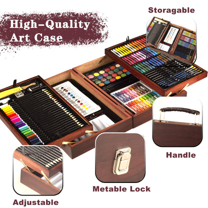 KINSPORY 168 PCS Art Set for Kids, Deluxe Coloring Drawing Art Supplies Case Gift for Teens Boys Girls 4 5 6 7 8 9 10 11 12