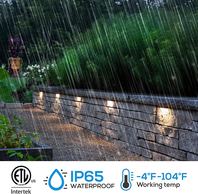 LEONLITE 5CCT 4 Inch LED Retaining Wall Lights Swivel, 2200K/2700K/3000K/4000K/5000K Selectable, LED Hardscape Lighting Low Voltage, 12V AC/DC, 2W, Hardscape Paver Light, ETL Listed, Pack of 4