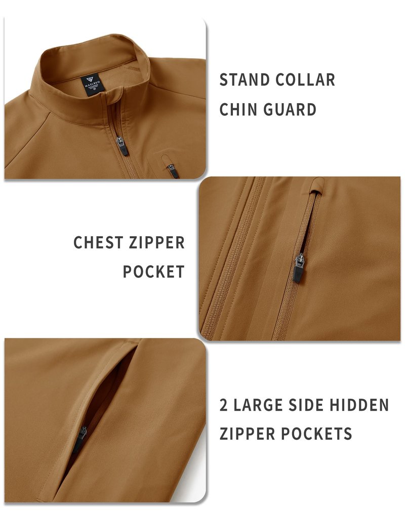 M MAELREG Golf Vest for Men Windproof Travel Zip Up Sleeveless Jacket Lightweight Softshell Mens Vests Outerwear