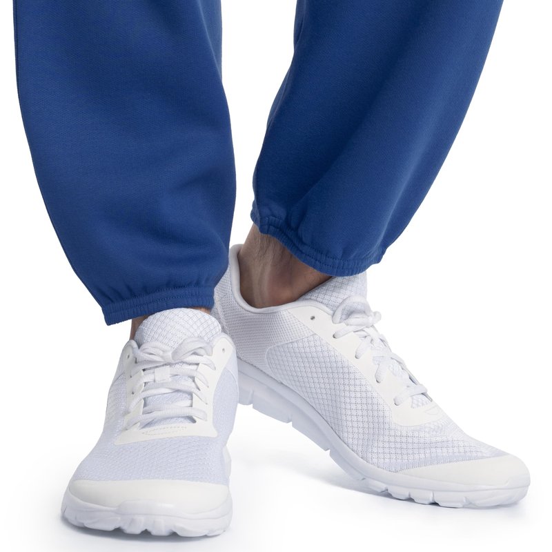 Fruit of the Loom Men's Eversoft Fleece Sweatpants with Pockets, Moisture Wicking & Breathable, Sizes S-4X, Elastic Bottom-Mellow Blue, Medium