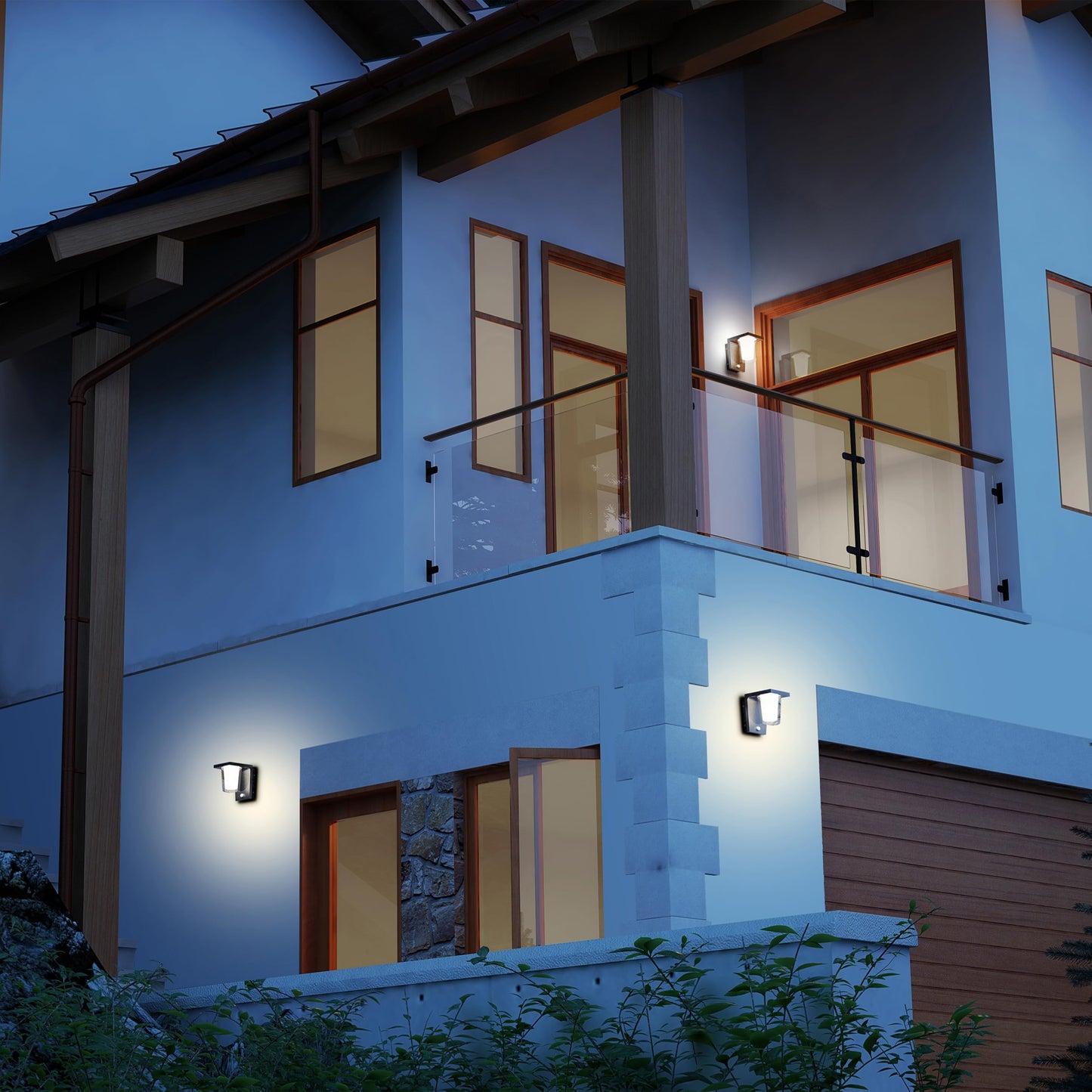 FLORNIA LED Outdoor Wall Light with Motion Sensor, Outside Wall Light Main Powered with PIR, External Garden Weatherproof Aluminium Lamp (900LM 13.5W 4000K IP44)