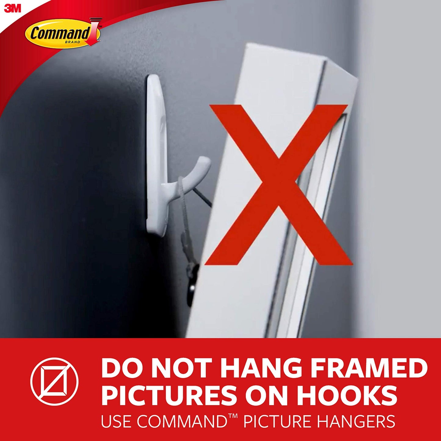 Command Small Wire Toggle Hooks, 16 Hooks and 24 Command Strips, Damage-Free Hanging Wall Hooks with Adhesive Strips, Adhesive Hooks for Hanging Christmas Decorations, Holds up to 0.5 lb