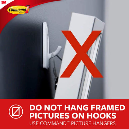 Command Small Wire Toggle Hooks, 16 Hooks and 24 Command Strips, Damage-Free Hanging Wall Hooks with Adhesive Strips, Adhesive Hooks for Hanging Christmas Decorations, Holds up to 0.5 lb