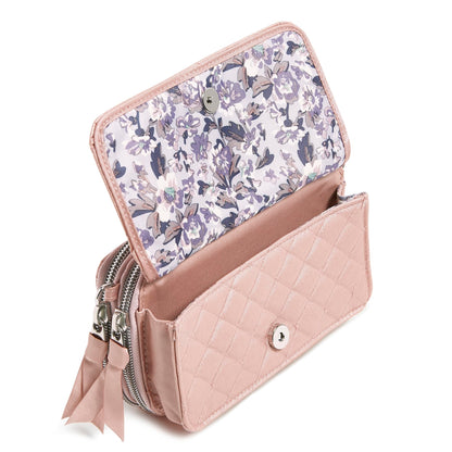 Vera Bradley Cotton All in One Crossbody Purse with RFID Protection