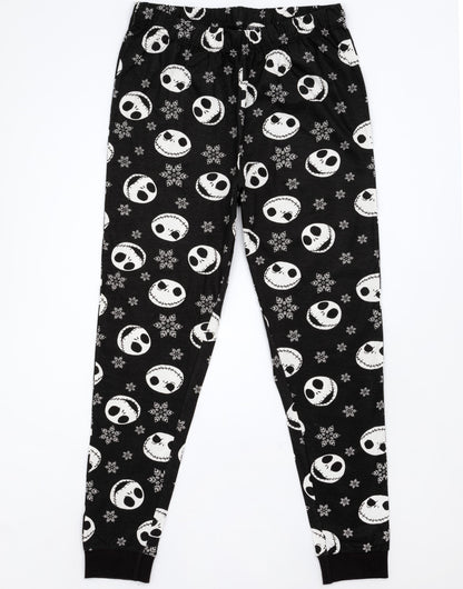 Disney The Nightmare Before Christmas Womens Pajamas | Jack Skellington Sally Halloween Matching Long Sleeve Long Leg PJ Set