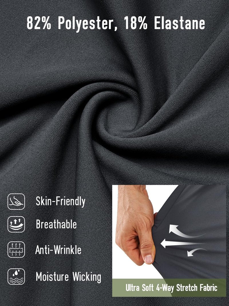 NORTHYARD Men's Joggers Athletic Workout Track Pants Running Gym Training Sweatpants with Zipper Pockets Open Hem Darkgrey L