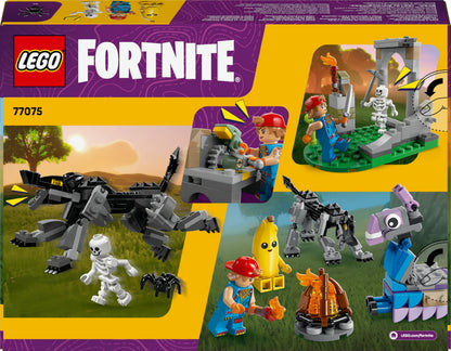 LEGO Fortnite Peely & Sparkplug’s Camp Toy - incl. Wolf & Supply Llama Figures plus 3 Minifigures & a Campfire - Gaming Gift for 7+ Year Old Boys, Girls & Fans - 77075