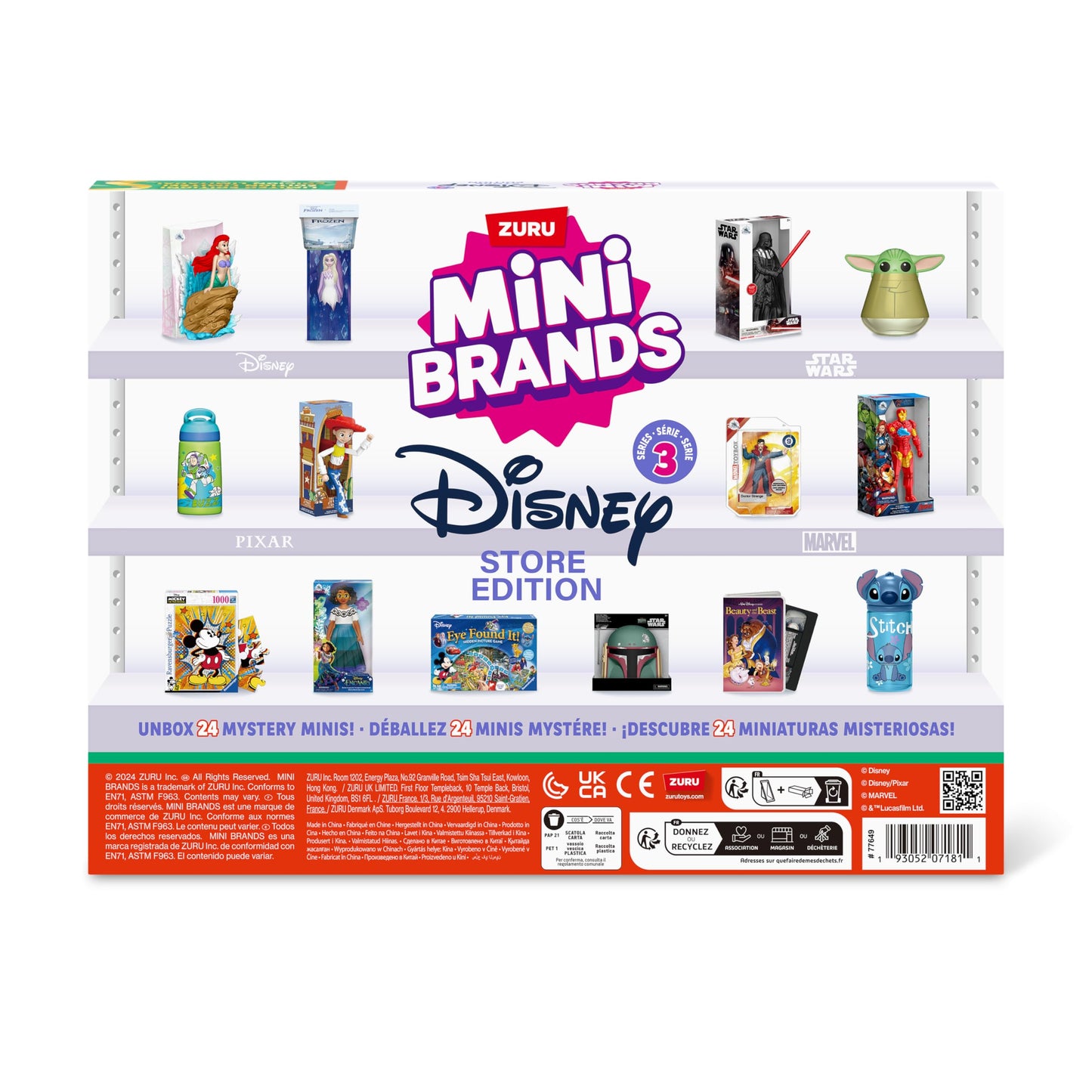 Disney Advent Calendar by ZURU Mini Brands Limited Edition Advent Calendar, 24 Days of Suprises, Mini Figures, Fun Christmas Toys for Kids, Best Gift for Girls and Boys Ages 3+