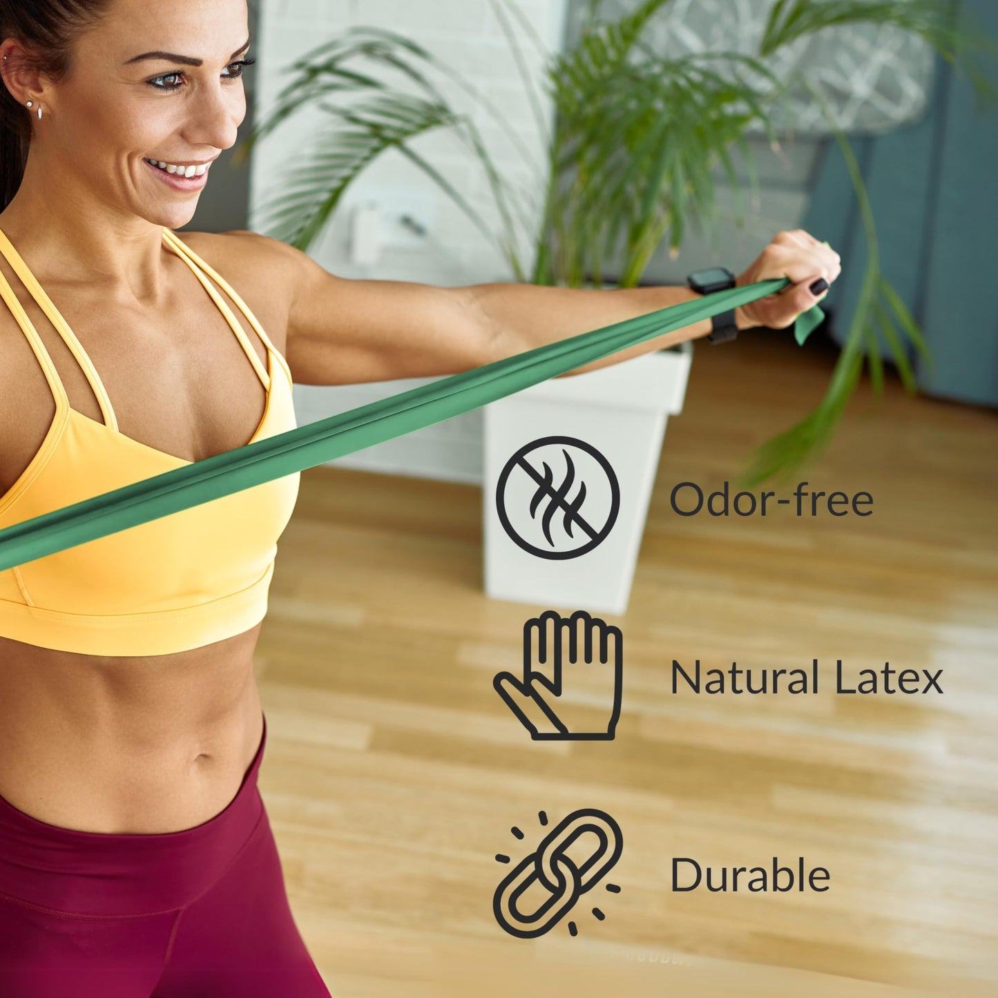 THERABAND Resistance Bands Set – Stretch Bands for Exercise, Therapy & Strength Training – Natural Rubber Latex Exercise Band for Men & Women - Resistance Bands Light, Medium and Heavy Resistance