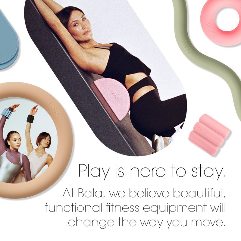 Bala Balance Blocks 2 Pack, Yoga Blocks for Working Out, (Sea) - Semi-Circular Yoga Accessories for Stretching & Exercise - Yoga Equipment for Home Workout - Yoga Block Essentials for Women & Men