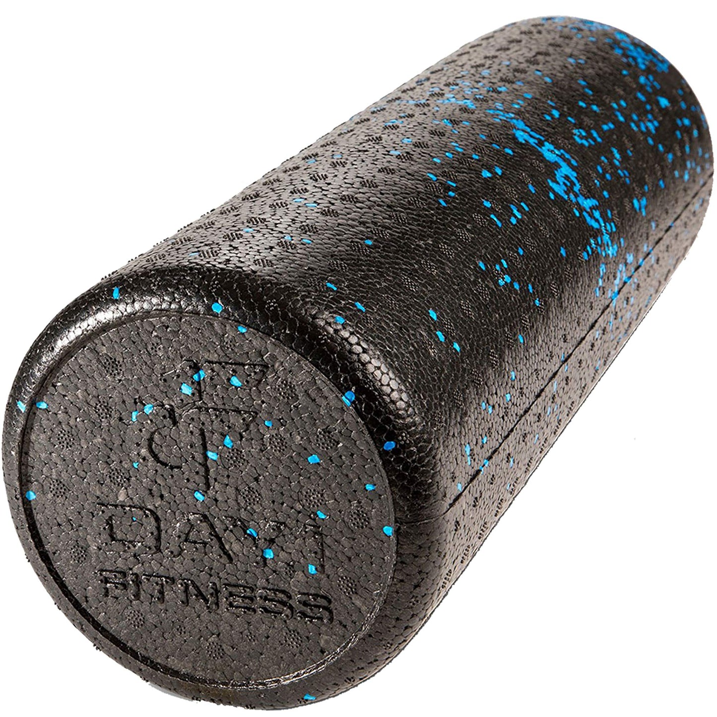 Day 1 Fitness High Density Muscle Foam Rollers - Sports Massage Rollers for Stretching, Physical Therapy, Deep Tissue, Myofascial Release - Ideal for Exercise and Pain Relief - Speckled Blue, 12”