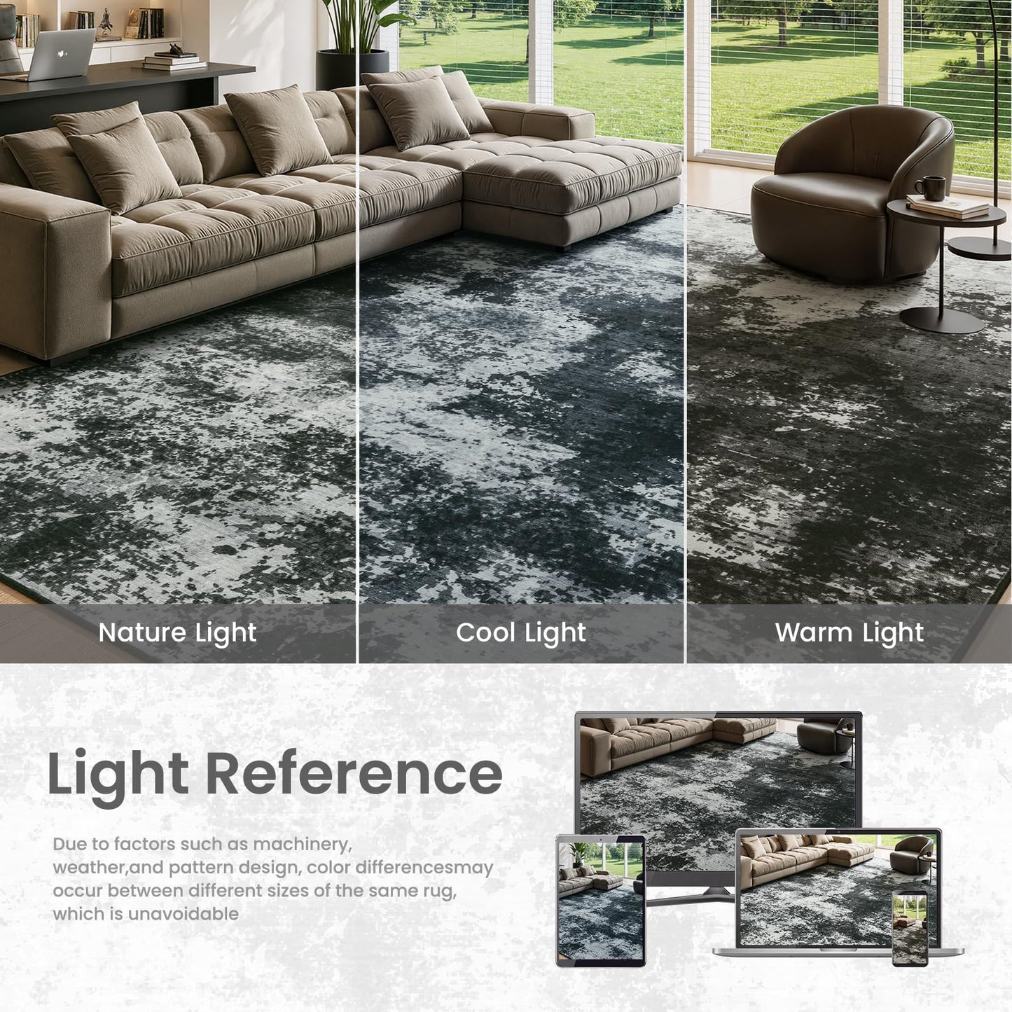 Merelax 2x6 Entryway Long Runner Area Rug, Black Washable Modern Abstract Entry Rugs for Kitchen Bedroom Hallways Living Room, Non Slip Carpet for Indoor Door High Traffic Family Room Decor