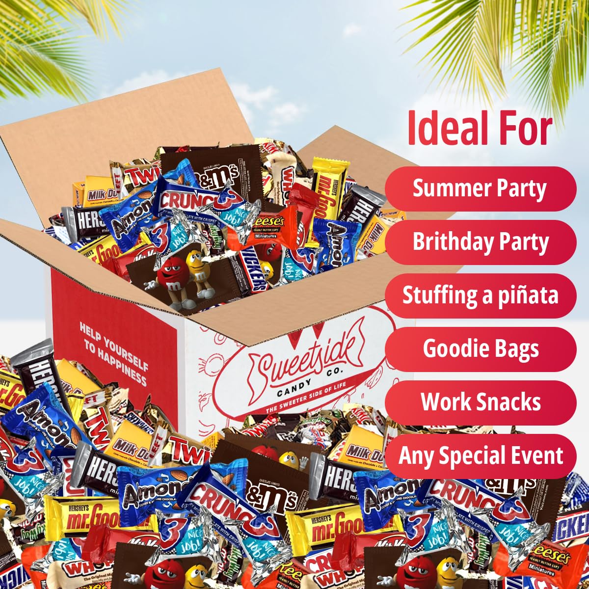 Chocolate Candy variety pack - 5 pound, Assorted Bulk Chocolate Mix, Office Candy Assortment for Birthday Party, Kids, College Students & Adults.