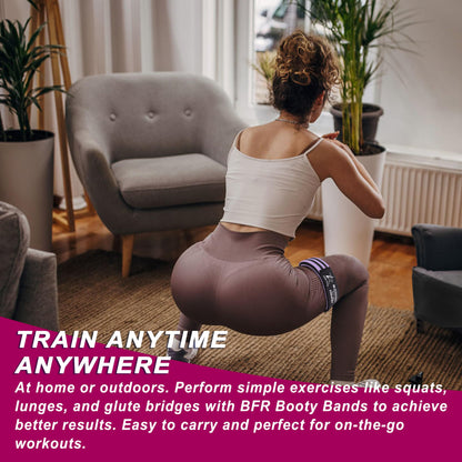 BFR Occlusion Bands for Women Glutes,Blood Flow Restriction Bands for Legs, Butt & Hip Building, Workouts, Best Fabric Resistance Bands for Squat Butt & Thigh