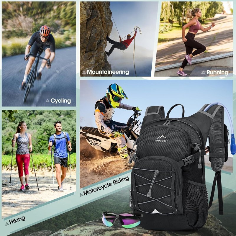 Hydration Backpack - 18L Lightweight Insulated Water Bladder Pack for Hiking, Running & Cycling