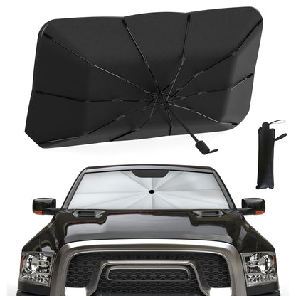 EcoNour Car Umbrella Windshield Sun Shade | Universal Fit Foldable Car & Truck Sun Shade | Double Layer Windshield Cover for SUV, Sedan & Truck | Sun Shade Cover for Front Baby Window Shades - 57"x30"