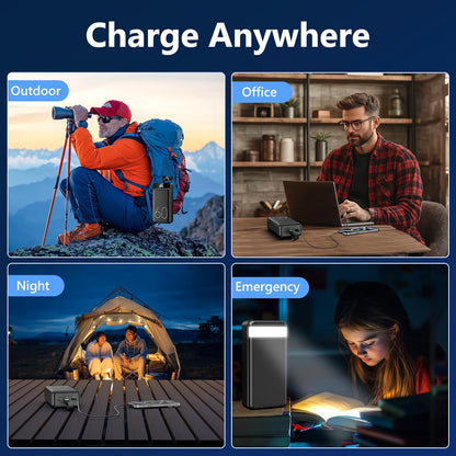 Power Bank 60000mAh 22.5W Fast Charging Portable Charger with Flashlight, 4 Outputs & 3 Inputs LED Display Huge Capacity External Battery Pack for Most Electronic Devices on The Market