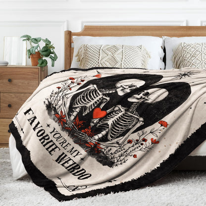 Juratar Gifts for Him Her, Anniversary Halloween Blanket for Women Men, Birthday Gifts for Boyfriend Girlfriend, I Love You Gift, Engagement, Wedding Gift for Wife, Husband, Couple, 60"X50"