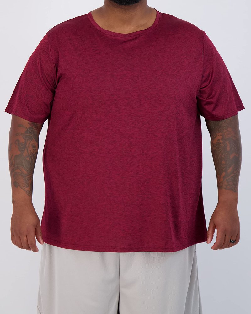 Real Essentials 3 Pack: Men’s Big & Tall Short Sleeve Dry Fit Crew Neck T-Shirt - Gym Workout Athletic Running Tee (3XT-5XT)