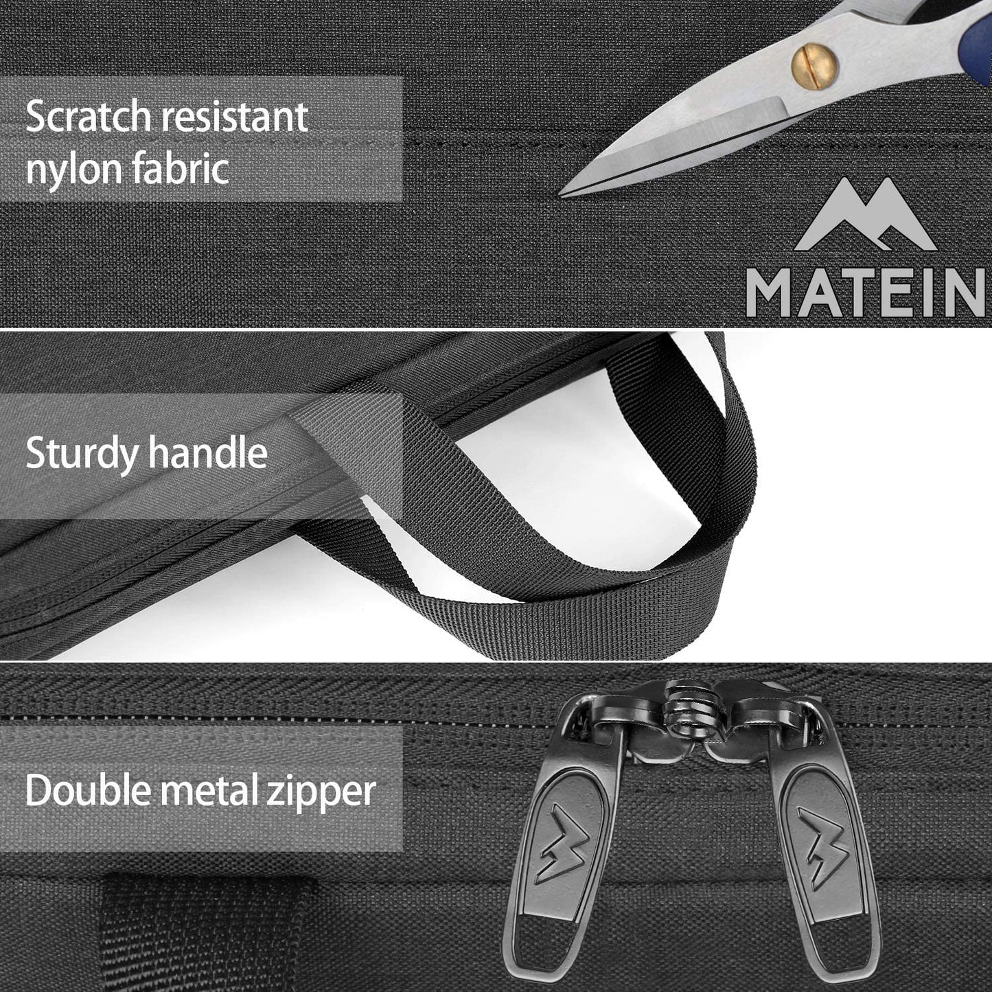 MATEIN Laptop Bag 15.6 Inch, TSA Laptop Case13,14,15.6 Inch for Men, Water Resistant with Pockets and Compartments Compatible with Acer HP Notebook MacBook,Gift for Women Man, Black.