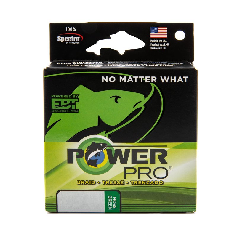 Power Pro 21100300100E Spectra Braided Fishing Line 30lb 100yd, One Size, Moss Green