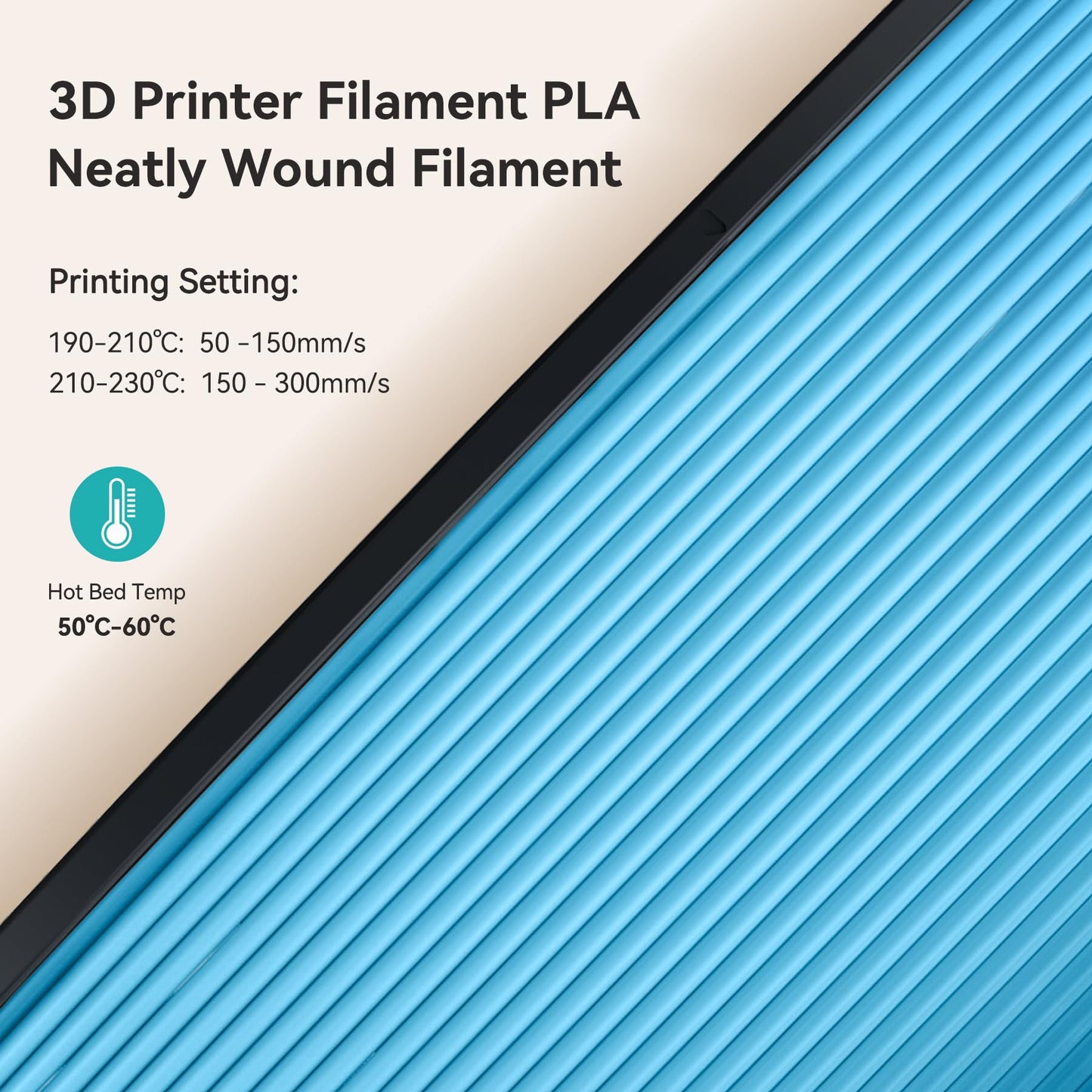 SUNLU 3D Printer Filament PLA Matte 1.75mm, Neatly Wound Filament, Smooth Matte PLA Finish, Print with 99% FDM 3D Printers, 1kg Spool (2.2lbs), 330 Meters, Matte Black