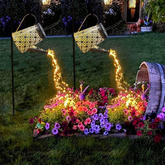 Vcdsoy Solar Watering Can Lights, 2 Pack Retro Large Hanging Solar Lights Outdoor Decorative Waterproof Garden Decor for Outside Patio Yard Porch Lawn, Gardening Gifts for Mom Women Grandma Birthday