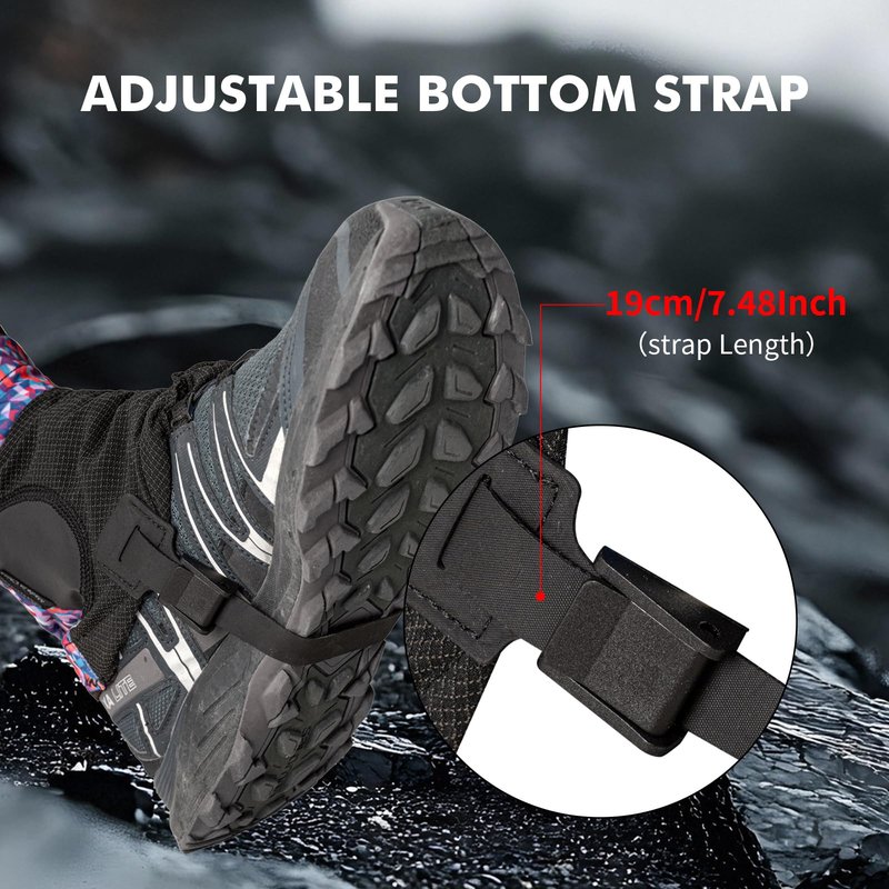 AONIJIE Ankle Gaiters for Hiking Boots, Leg Gaiters for Trail Running, Mountain Climbing | Shoe Boot Guard Gators for Men & Women