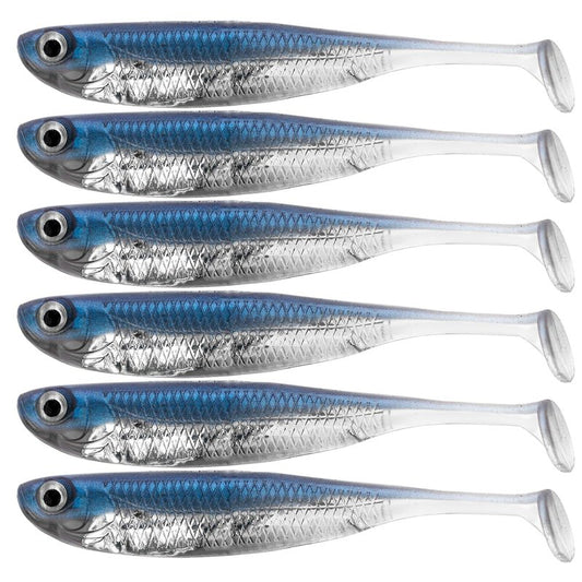 QualyQualy Soft Plastic Swimbait Paddle Tail Shad Lure Soft Bass Shad Bait Minnow Paddle Tail Swim Bait for Bass Trout Walleye Crappie - 2.75in, 3.14in, 3.94in, 5in