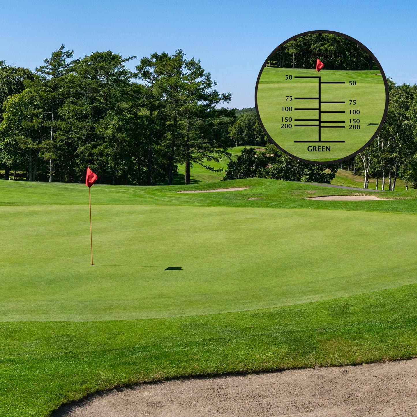 Barska Blueline 8x22 Waterproof Golf Scope Monocular with Built-in Internal Distance Reticle