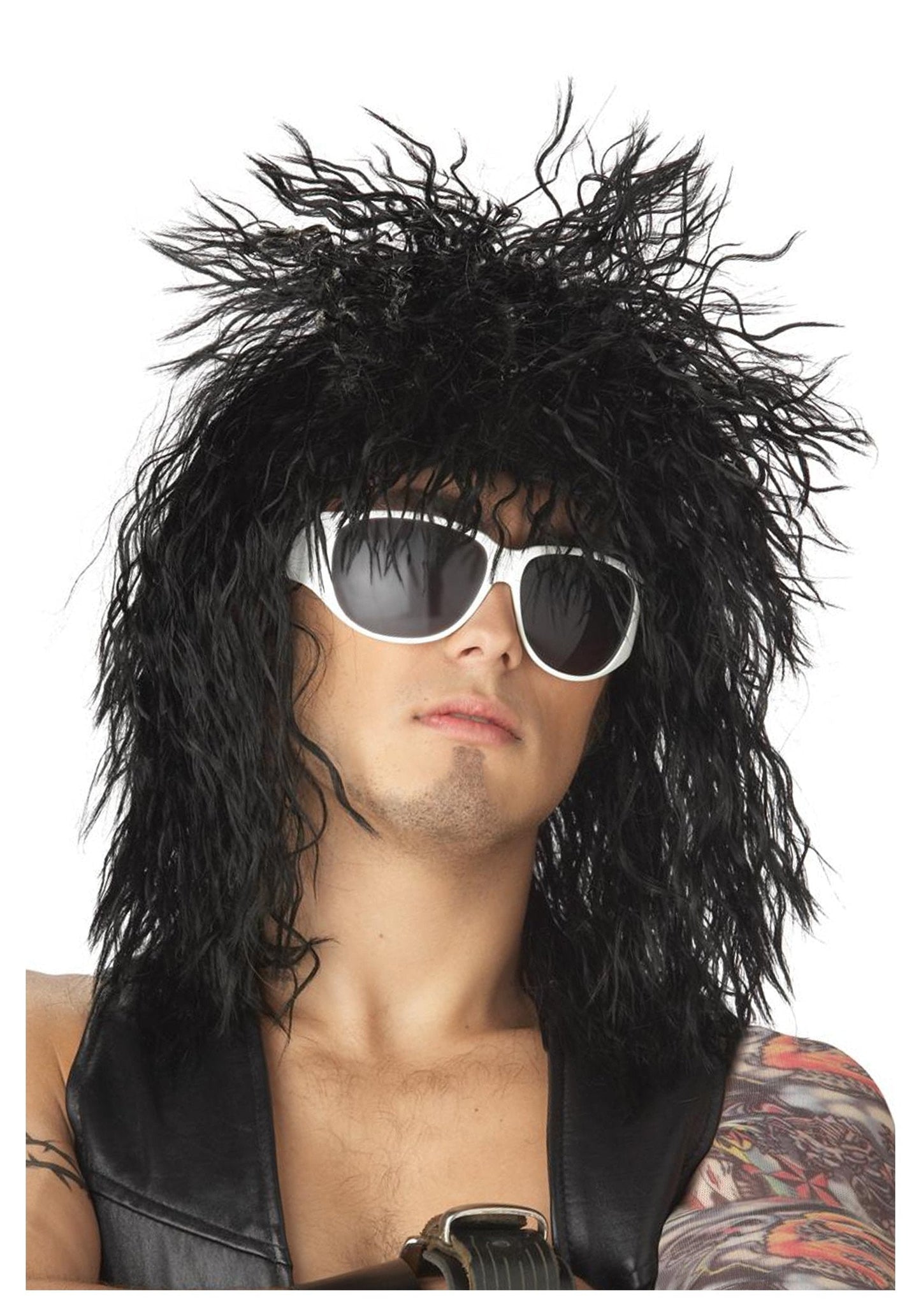 California Costumes mens Black Rockin' Dude Wig Adult Sized Costumes, Black, One Size US