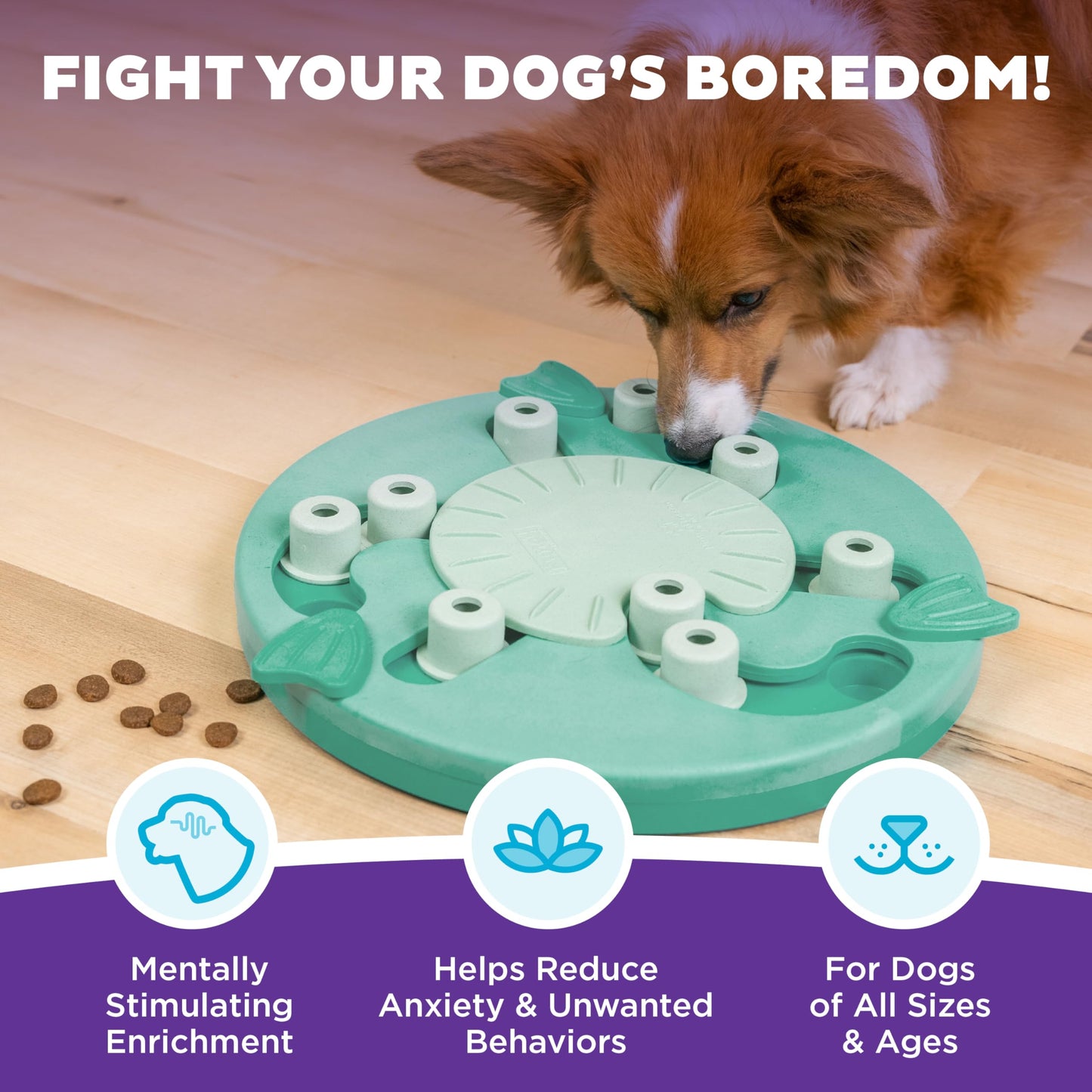 Hound Nina Ottosson Interactive Dog Toys - Advanced Level 3 - Dog Puzzle Toys & Treat Dispenser for Boredom Relief, Mental Stimulation & Dog Enrichment, Reduces Anxiety, Engages Smart Dogs