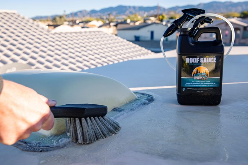 Bling Sauce Roof Sauce, 2-in-1 RV Roof and Seal Cleaner Plus UV Protectant, 64 oz.