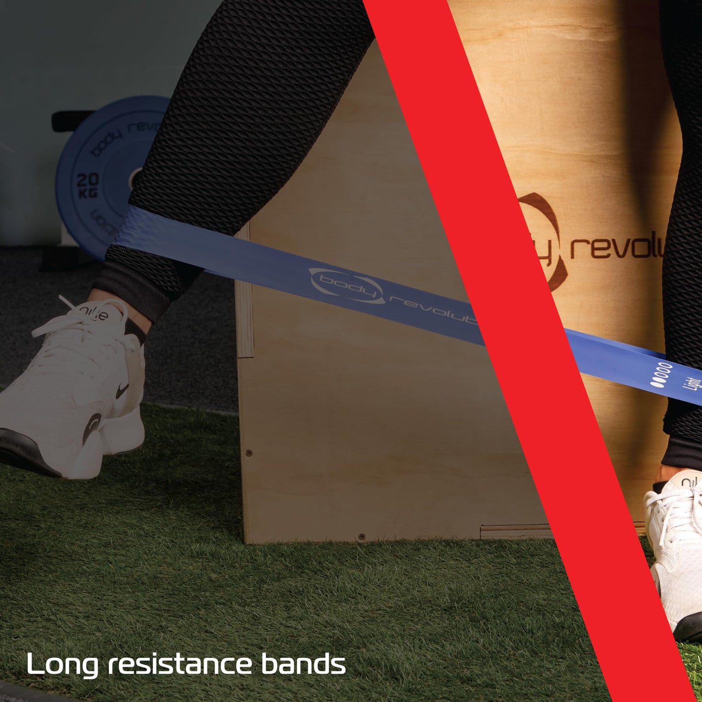 Body Revolution Resistance Bands - Set of 5 Skin-friendly Latex Exercise Loop Bands for Strength Training, Physiotherapy, Pilates and Stretching - Resistance Levels X-Light - X-Heavy, 600mm x 50mm