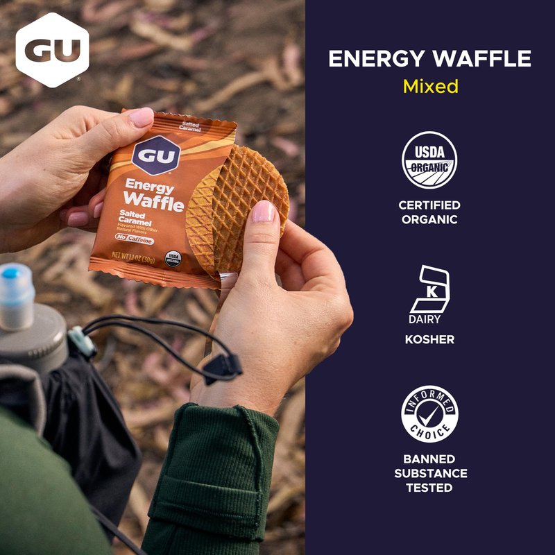 GU Energy Stroopwafel Variety Pack Sports Nutrition Waffle, Caffeine Included, and Kosher Dairy, On-the-Go Energy for Any Workout, 16 Count